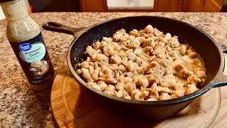 Chicken and Potato skillet featuring Great Value  Parmesan Garlic Wing sauce! #campchef