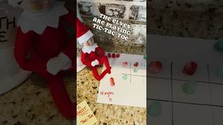 👀 ELF ON THE SHELF IS PLAYING TIC-TAC-TOE #elfontheshelf #elfontheshelfideas #christmasdecor