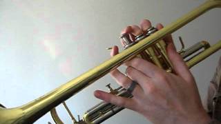 How to play the Trumpet B Blues Scale (Concert A)