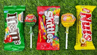 Satisfying Video | Unpacking Rainbow Lollipop AND Sweets ! Smarties, Skittles Candy Cutting ASMR