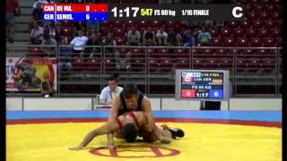 JWC 2013 - 60kg FS - DE MARINIS, Vincent (CAN) vs Alexander Semisorow (GER)