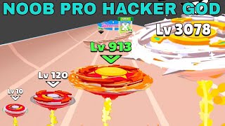 NOOB vs PRO vs HACKER vs GOD in Spinner Up