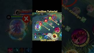 Cecilion skill combo Tutorial Mobile legends #ml2b #cecilion #mlbb #mobilelegends