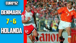 Denmark vs Netherlands 2-2 ( 5 - 4 ) Highlights Semi Finals Euro 92