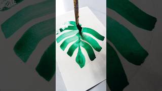 Leaf Painting Technique / Easy and simple 🍀Drawing #art #shortvideo #viralshort #tranding