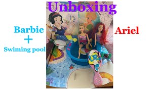 Satisfying with Unboxing of Barbie & Disney Princess Ariel + Pool | ASMR