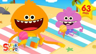 Let's Go To The Beach + More | Kids Songs | Super Simple Songs