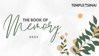 Temple Sinai's Book of Memory 5784/2023