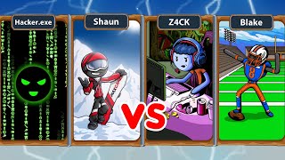 Hacker.exe and Shaun Vs Zack and Blake #stickwarlegacy