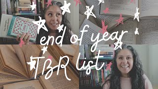 End of the year reading goals and TBR list