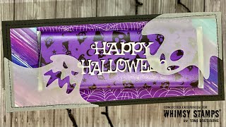 Peeking Ghosts Treat Card - Whimsy Stamps