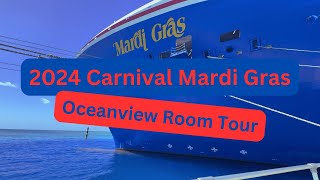 2024 Carnival Mardi Gras Oceanview Room Tour - Room 5264