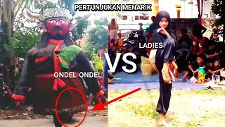 kolaborasi pencak silat dan ondel ondel banten (petan wewe)