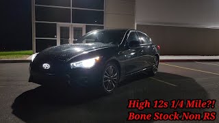 Q50 3.0 AWD 0-60 & 1/4 Mile. *DRAGY METER*