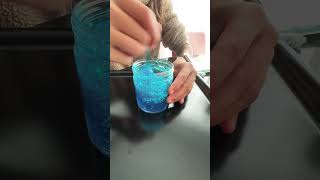 ASMR light blue  slime making