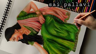 Sai pallavi drawing 🥰 | @sarangadariya song | love story