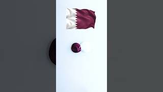 Can You Guess the Qatar Flag's Mixed Colour? #colormixing #asmr #odlysatisfying