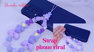 phone strap tema warna ungu || ide bisnis untuk anak muda || cara membuat strap phone