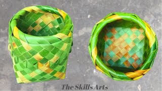 Amazing New Design Coconut Palm Leaf Basket #theskillsarts