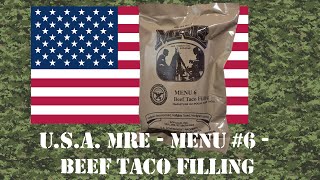 USA MRE Review - Menu #6 - Beef Taco Filling