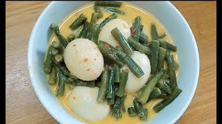 Cook Eggs 🥚 and Green Beans Like this. Its The Easiest menu for Lunch |Gulai Telur Padang