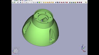 FreeCAD Часть 83. Пример создания модели. Инструмент "Толщина" и проблемы при его использовании