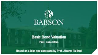 Valuation: Basic bond valuation