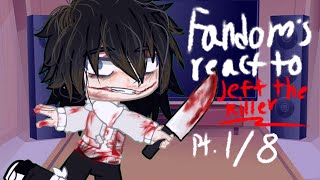 . Fandoms react to Jeff The Killer . / Part 1/8 (READ DESC)