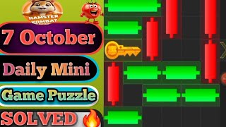 Mini Game Today 7 October Hamster (💯 ) | How To Solve Mini Game Puzzle in Hamster Kombat  SOLVED 🔥