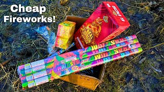 Lighting a BOX of FIREWORKS!