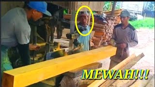 Detik detik BELAH KAYU NANGKA BERWARNA EMAS MEWAH SEKALI!!!