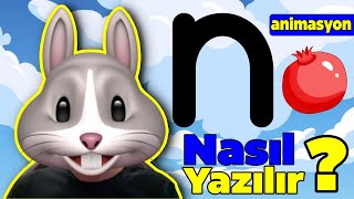 1.Sınıf N Harfi Nasıl Yazılır ? Yeni Müfredata uygun animasyonlu N sesi yazım ve Hissettirme Videosu