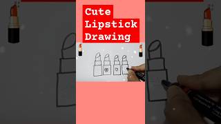 How to draw cute lipstick ,step by step, #howtodraw #drawing #shortvideo #artforkids