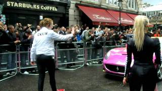 Bugatti Veyron, Maserati, Ferrari, Aston Martin starting off Gumball 3000 London (May 2011)