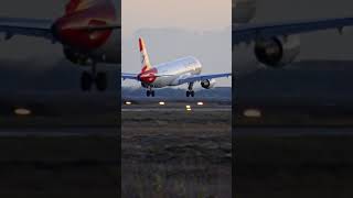 Austrian A320 Landing at LCA