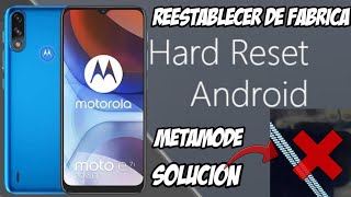 Como Quitar Patrón o Contraseña/ Moto E20 - Solución al Error Meta Mode