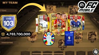 Insane EURO Pack Opening + 103 Ovr FC Mobile Team Upgrade!