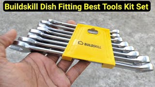 Dish Fitting Tool Kit Set | Buildskill ST8COM Combination Wrench Spanner Set Unboxing & Review