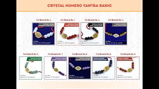 Crystal Numero - Yantra Rakhi 2023 and its Benefits | Special Mulank Rakhi for No.1 to 9