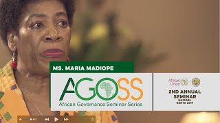 Ms. Mari Madiope - 2nd Annual African Governance Seminar Series (AGoSS)