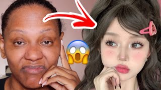 Korean Makeup Transformation Asian Without Plastic Surgery!! #makeup