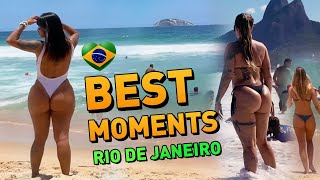 BEACH WALK Best Moments 2, Rio de Janeiro - COPACABANA, IPANEMA BEACH [ 4K 60 FPS ]