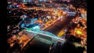 Night Tbilisi - Ночной Тбилиси - ღამის თბილისი .4к dji mavic pro2  #ВАСЬКАПИЛОТ