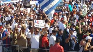 The Internationale sung by Cubans on May Day 2017 (0:15 - 2:48)