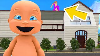 Baby Hides from DADDY on ROOF!