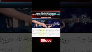 Van Halen - Hot For Teacher intro "Slow Version" 【BPM=150 +240  + TAB】# Shorts