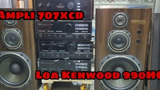 8/5 | Ampli Sansui 707xdc ghép cùng loa Kenwood 990HG . Bộ nghe nhạc chất lượng lh 09799198996