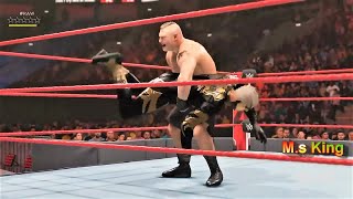 WWE 2k19 Brock Lesnar vs Goldust Match on Monday Night Raw in Hindi Commentary