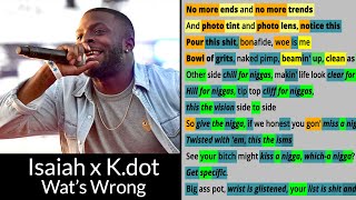 Isaiah Rashad Wat's Wrong Ft. Kendrick Lamar - Rhyme Check lyric video