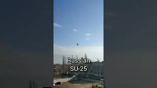 Russian SU-25 Flies Over Donbass Region Ukraine